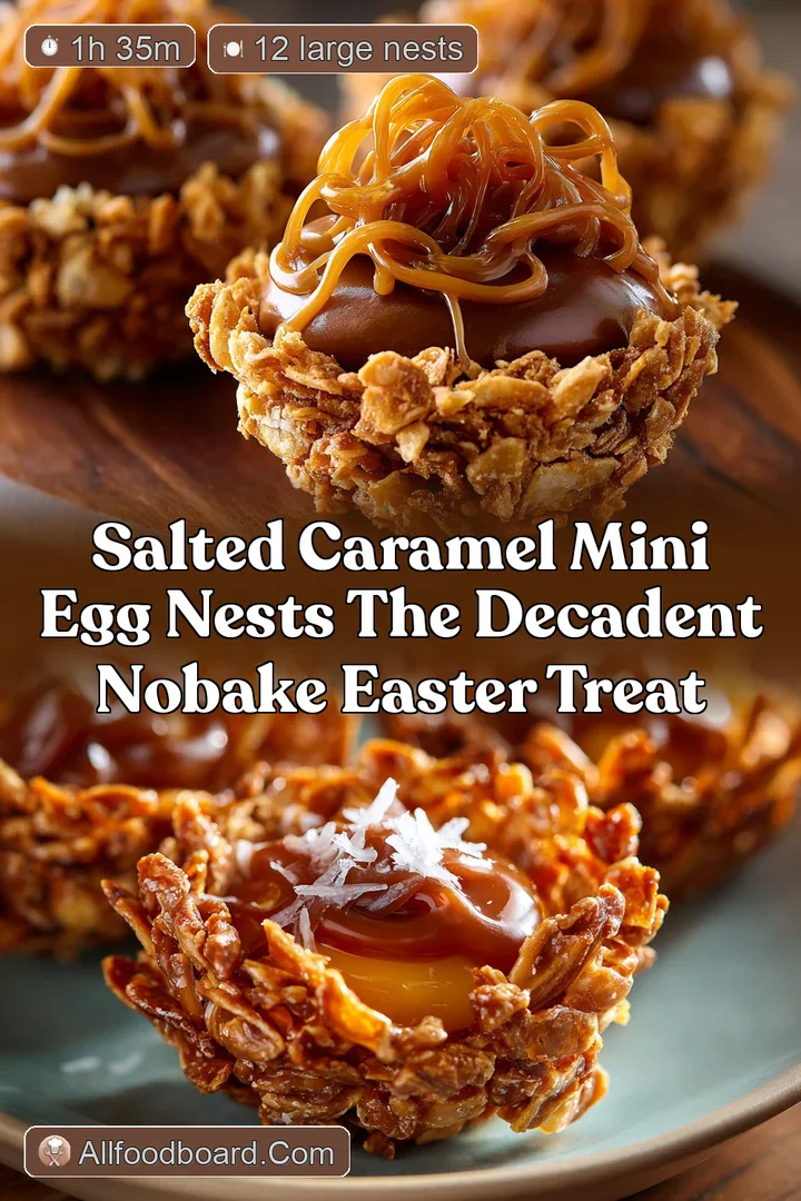 Salted Caramel Mini Egg Nests The Decadent NoBake Easter Treat