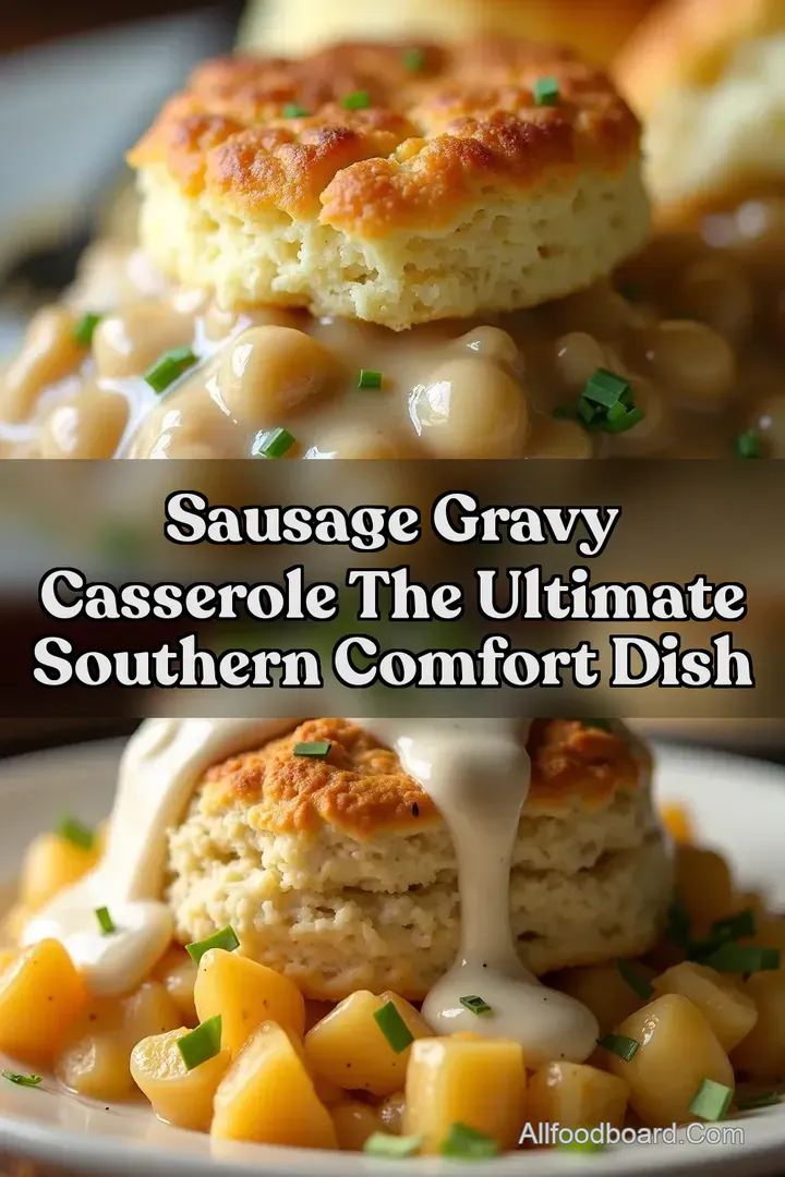 Sausage Gravy Casserole The Ultimate Southern Comfort Dish : PIN FOR LATER Sausage Gravy Casserole The Ultimate Southern Comfort Dish