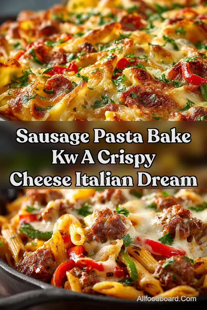 Sausage Pasta Bake kw A Crispy Cheese Italian Dream