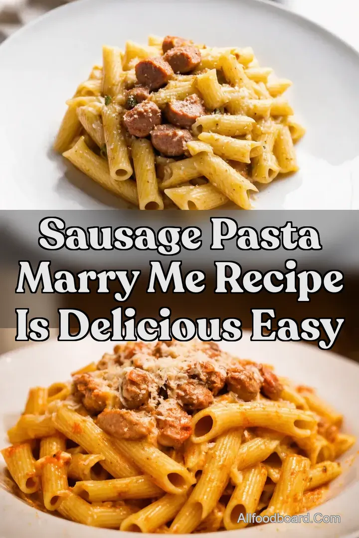 Sausage Pasta Marry Me Recipe is Delicious Easy
