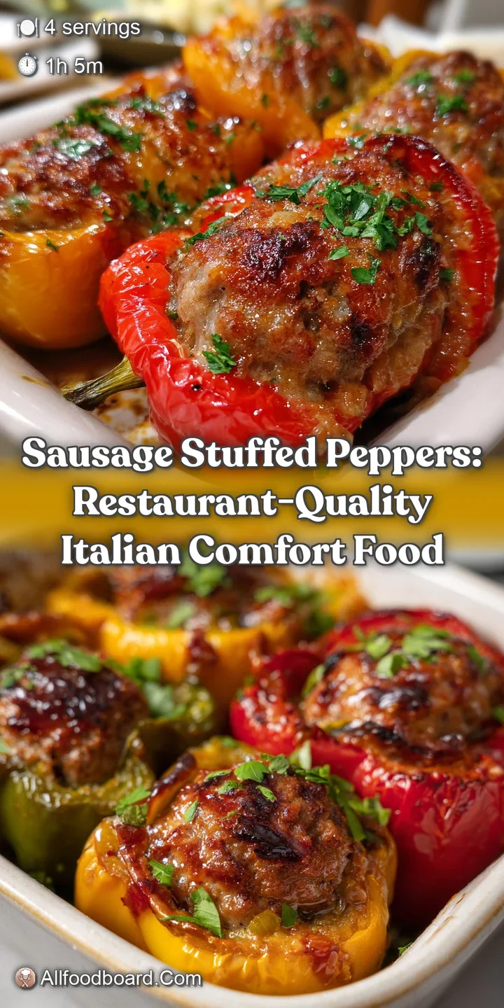 Sausage Stuffed Peppers: Restaurant-Quality Italian Comfort Food