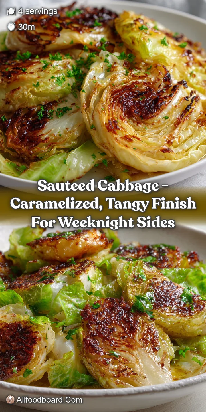 Sauteed Cabbage - Caramelized Tangy Finish for Weeknight Sides