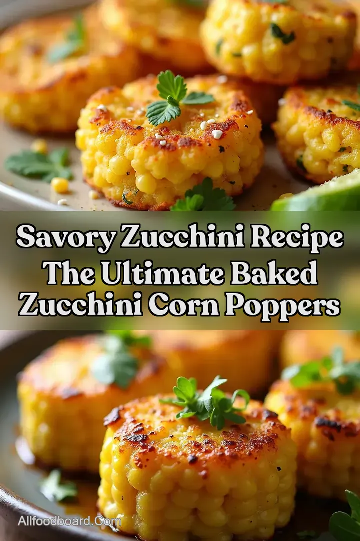 Savory Zucchini Recipe The Ultimate Baked Zucchini Corn Poppers