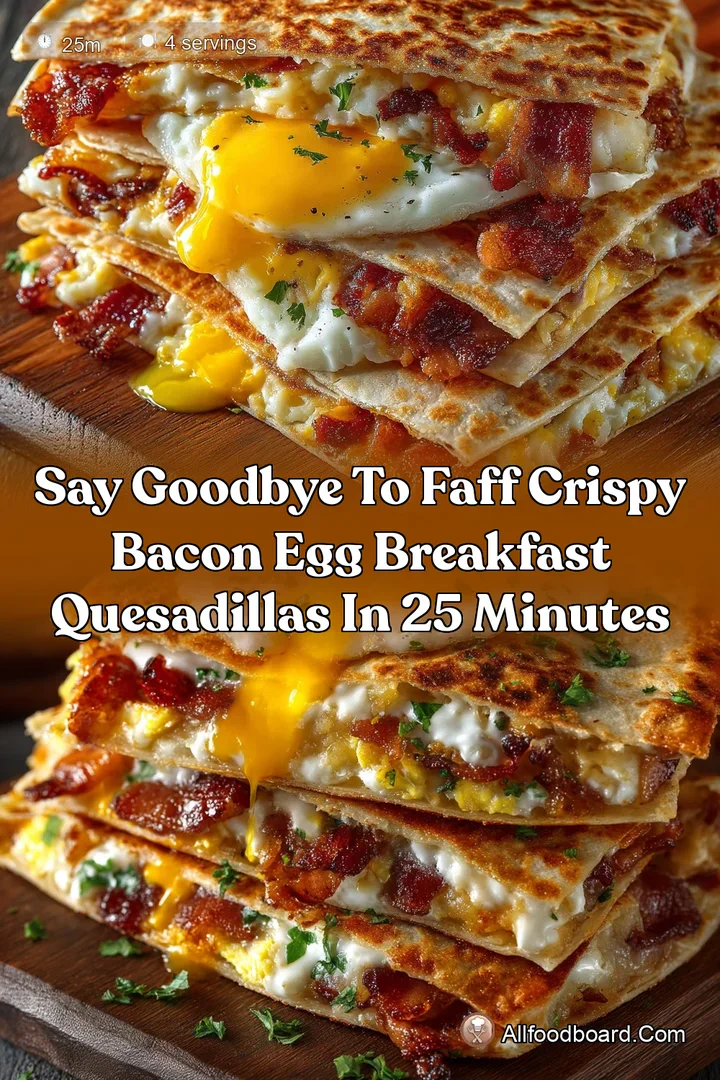 Say goodbye to faff Crispy Bacon Egg Breakfast Quesadillas in 25 Minutes
