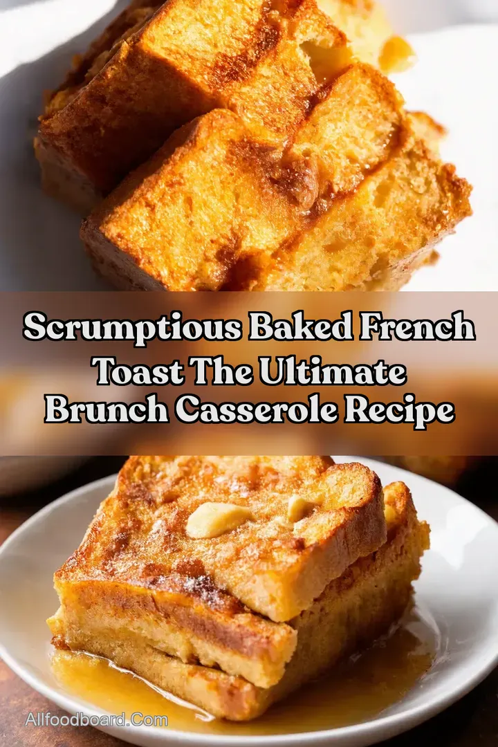 Scrumptious Baked French Toast The Ultimate Brunch Casserole Recipe