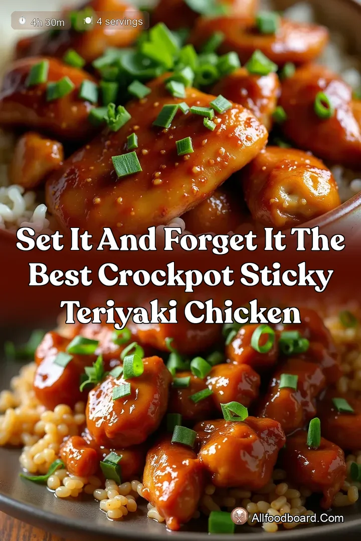 Set It and Forget It The Best Crockpot Sticky Teriyaki Chicken : PIN FOR LATER Set It and Forget It The Best Crockpot Sticky Teriyaki Chicken