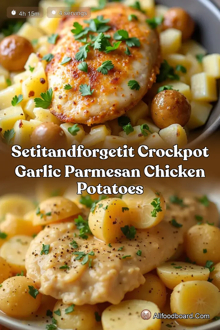 SetItandForgetIt Crockpot Garlic Parmesan Chicken Potatoes