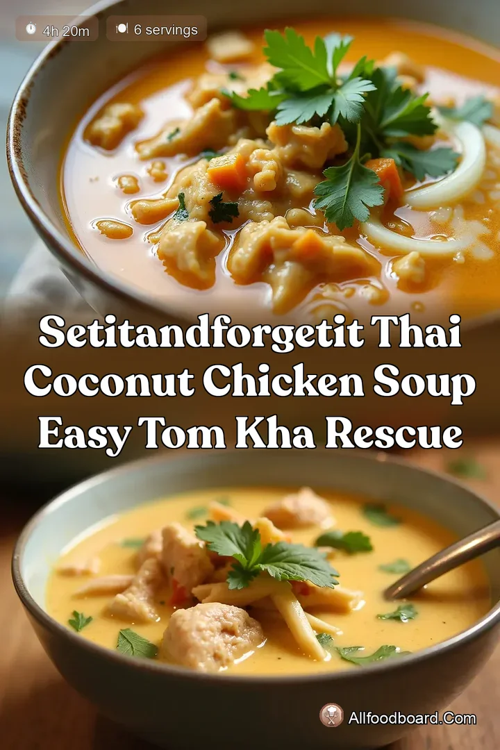 SetItandForgetIt Thai Coconut Chicken Soup Easy Tom Kha Rescue : PIN FOR LATER SetItandForgetIt Thai Coconut Chicken Soup Easy Tom Kha Rescue