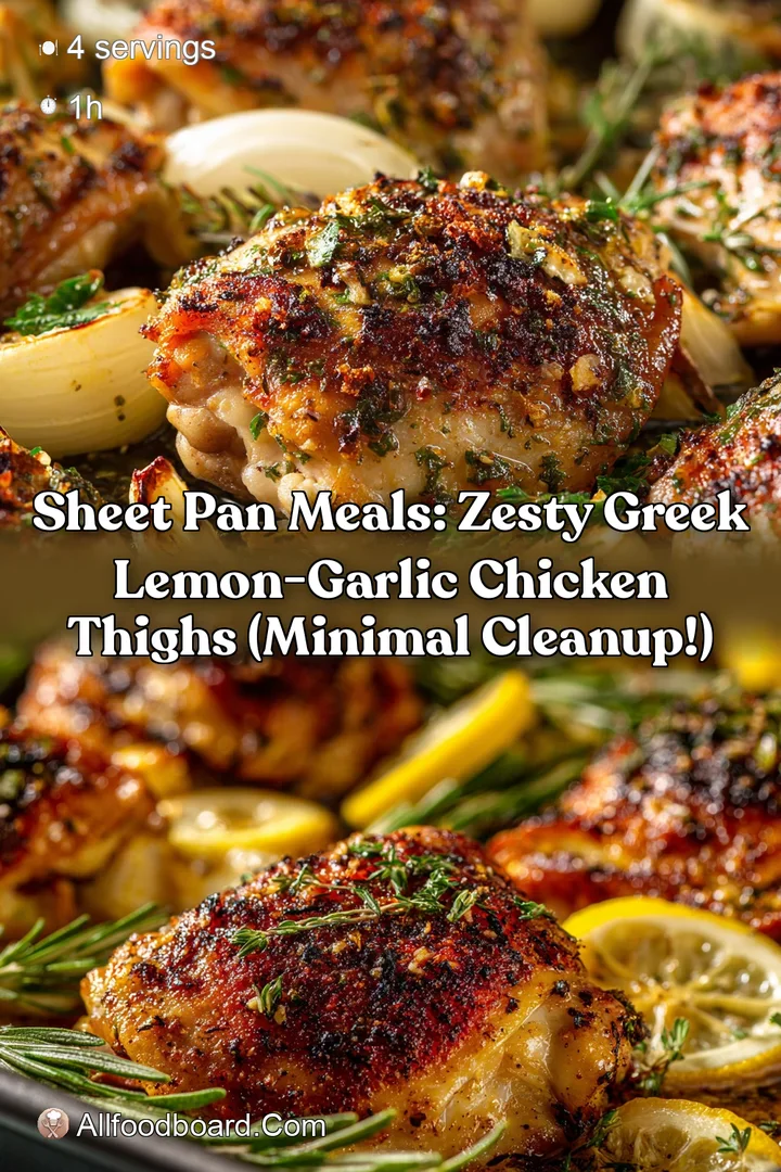 Sheet Pan Meals: Zesty Greek Lemon-Garlic Chicken Thighs (Minimal Cleanup!)