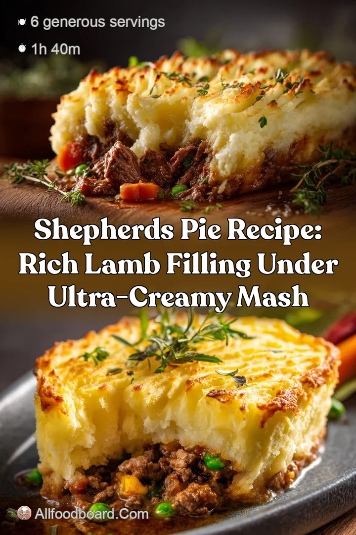 Shepherds Pie Recipe: Rich Lamb Filling under Ultra-Creamy Mash