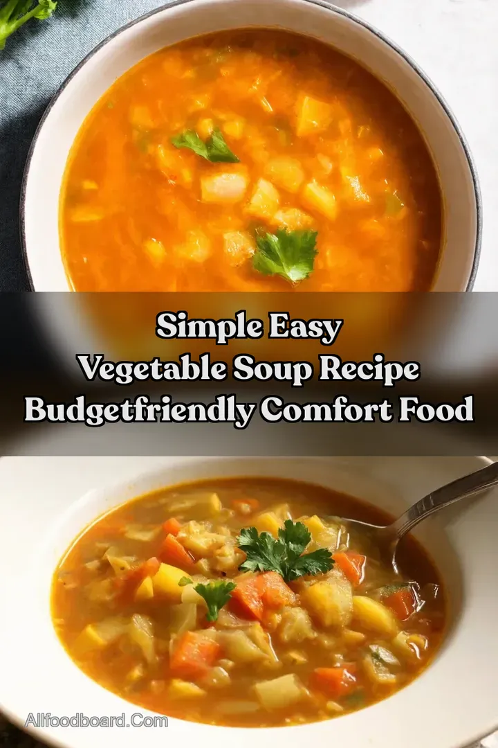 Simple Easy vegetable soup recipe BudgetFriendly Comfort Food : PIN FOR LATER Simple Easy vegetable soup recipe BudgetFriendly Comfort Food