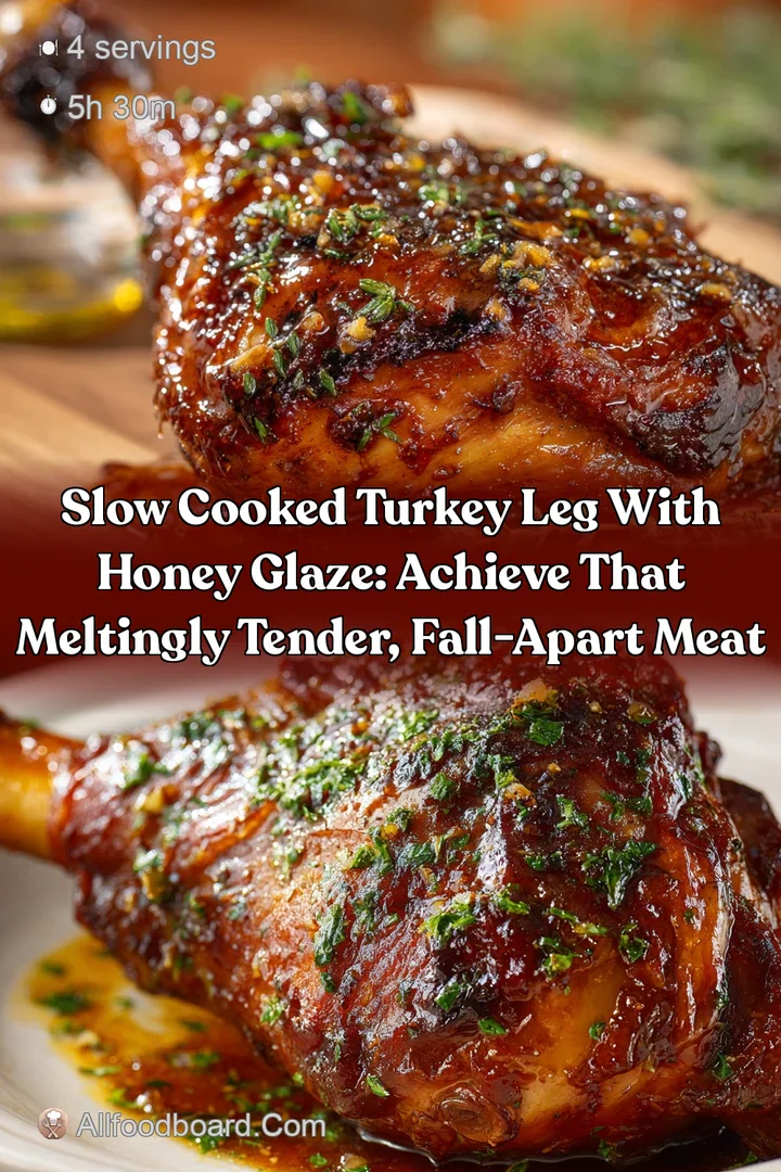 Slow Cooked Turkey Leg with Honey Glaze: Achieve that Meltingly Tender Fall-Apart Meat