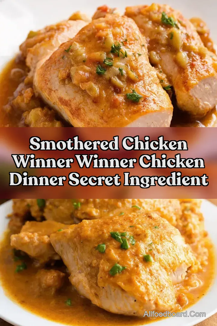 Smothered Chicken Winner Winner Chicken Dinner Secret Ingredient