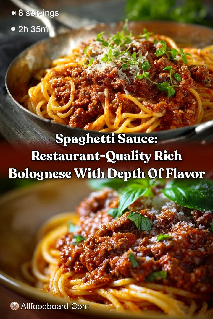 Spaghetti Sauce: Restaurant-Quality Rich Bolognese with Depth of Flavor