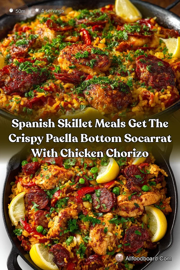 Spanish Skillet Meals Get the Crispy Paella Bottom Socarrat with Chicken Chorizo