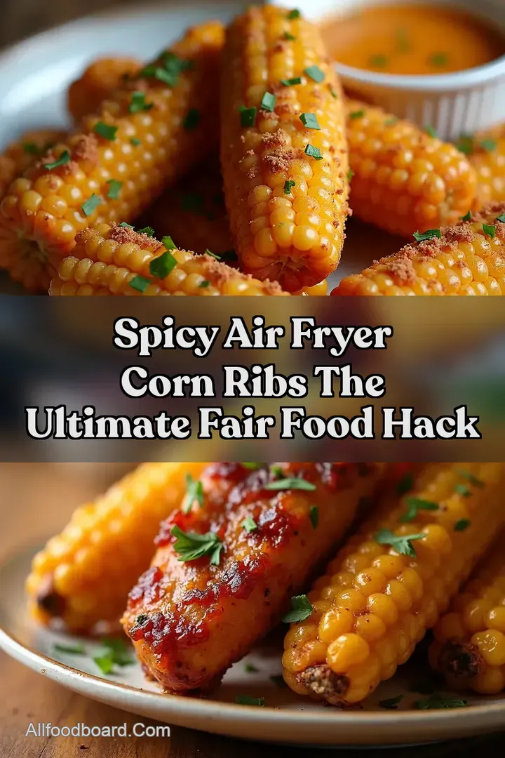 Spicy Air Fryer Corn Ribs The Ultimate Fair Food Hack : PIN FOR LATER Spicy Air Fryer Corn Ribs The Ultimate Fair Food Hack