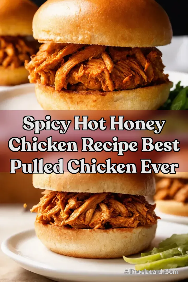 Spicy Hot Honey Chicken Recipe Best Pulled Chicken Ever : PIN FOR LATER Spicy Hot Honey Chicken Recipe Best Pulled Chicken Ever