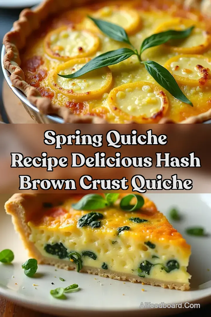 Spring Quiche Recipe Delicious Hash Brown Crust Quiche