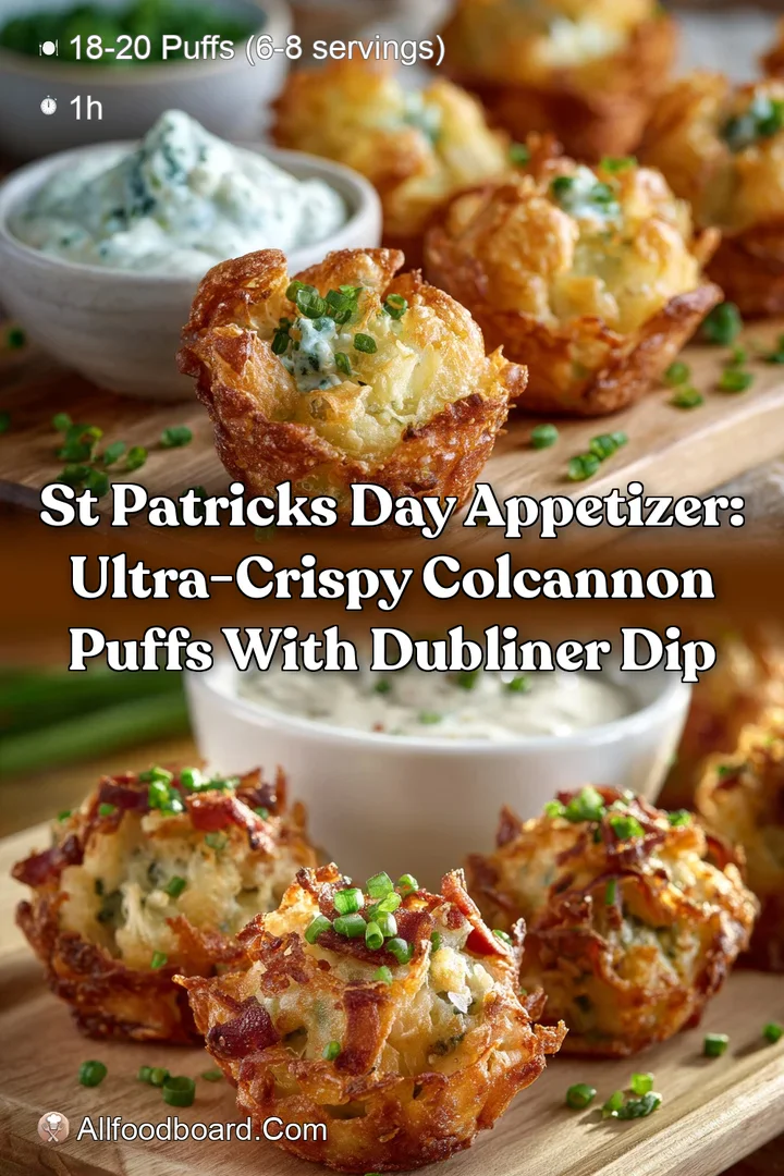 St Patricks Day Appetizer: Ultra-Crispy Colcannon Puffs with Dubliner Dip