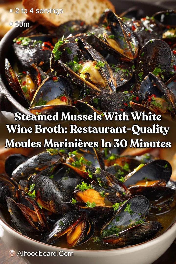 Steamed Mussels with White Wine Broth: Restaurant-Quality Moules Marini&egrave;res in 30 Minutes