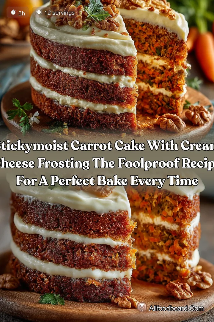 StickyMoist Carrot Cake with Cream Cheese Frosting The foolproof recipe for a perfect bake every time