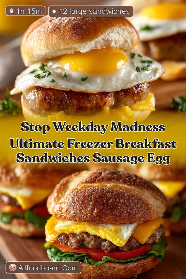 Stop Weekday Madness Ultimate Freezer Breakfast Sandwiches Sausage Egg