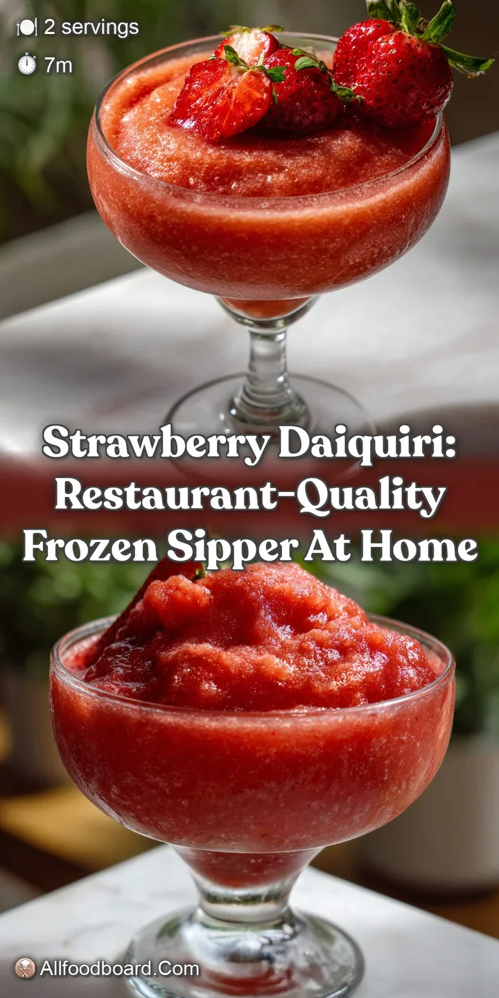 Strawberry Daiquiri: Restaurant-Quality Frozen Sipper at Home