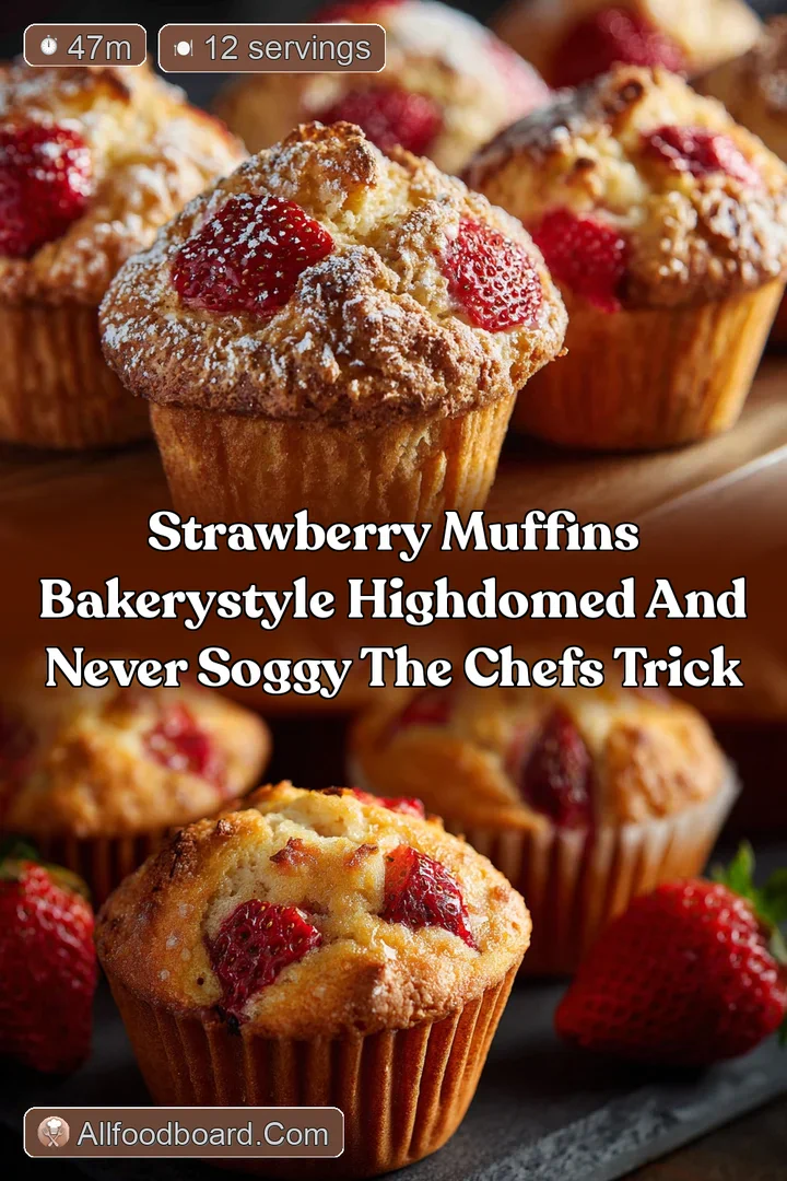 Strawberry Muffins BakeryStyle HighDomed and Never Soggy The Chefs Trick