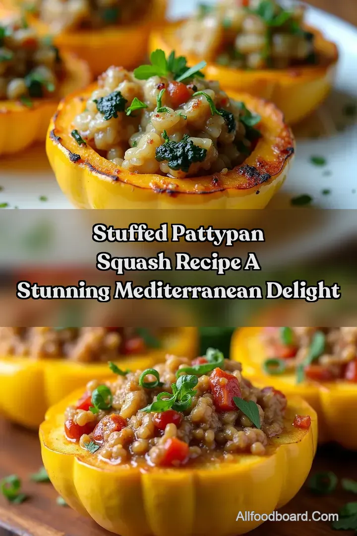 Stuffed Pattypan Squash Recipe A Stunning Mediterranean Delight : PIN FOR LATER Stuffed Pattypan Squash Recipe A Stunning Mediterranean Delight
