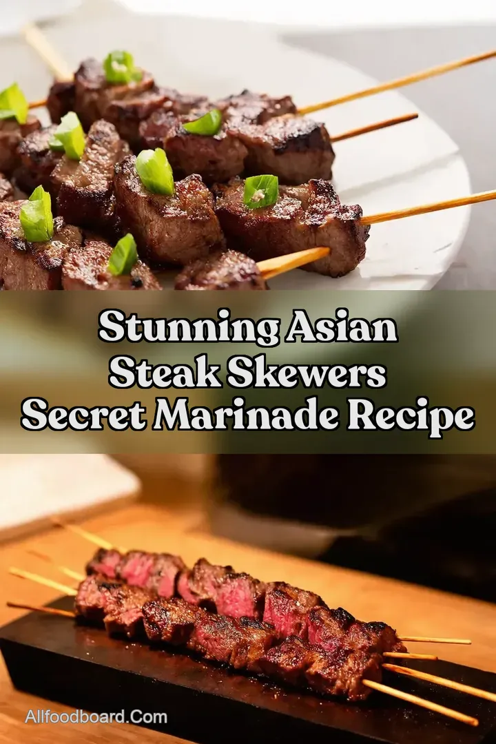Stunning Asian Steak Skewers Secret Marinade Recipe : PIN FOR LATER Stunning Asian Steak Skewers Secret Marinade Recipe