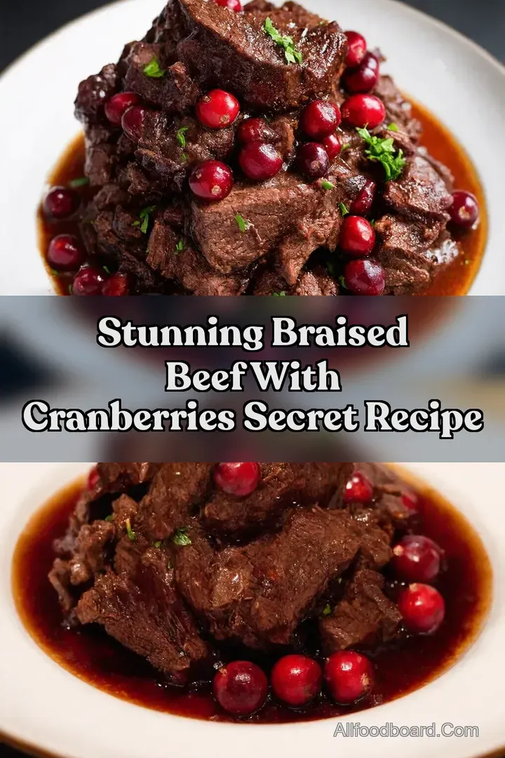 Stunning Braised Beef with Cranberries Secret Recipe : PIN FOR LATER Stunning Braised Beef with Cranberries Secret Recipe