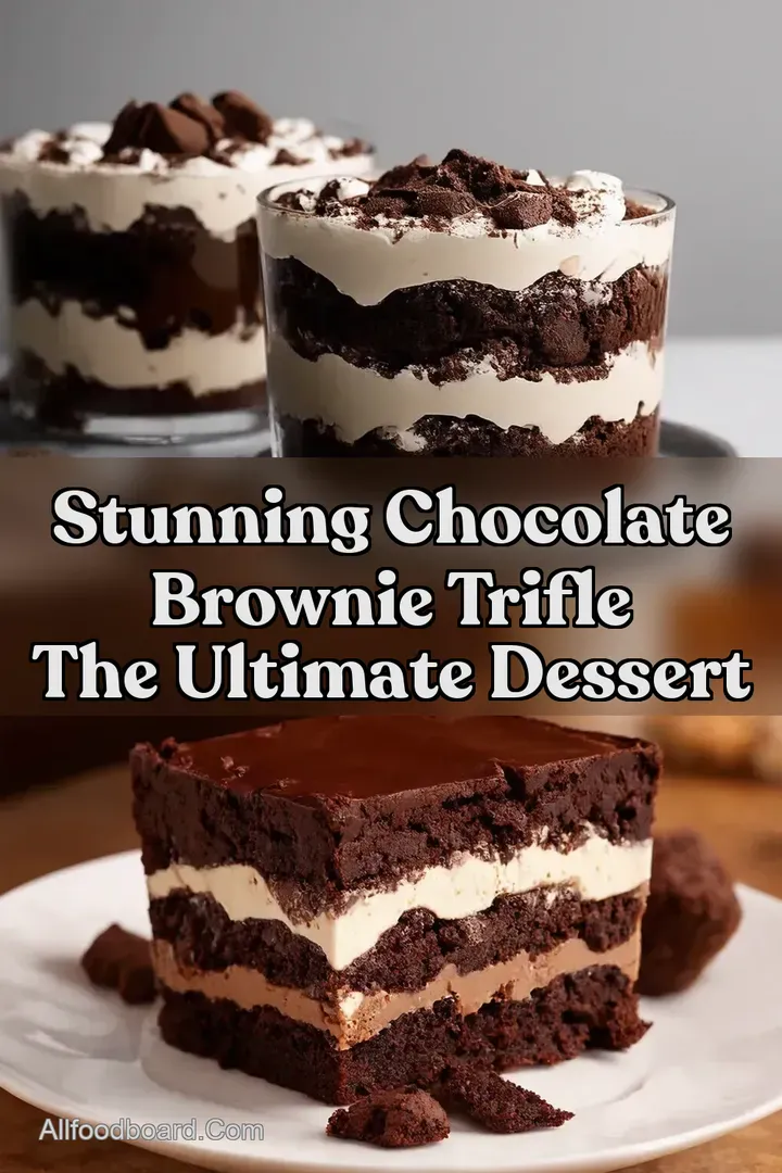 Stunning Chocolate Brownie Trifle The Ultimate Dessert : PIN FOR LATER Stunning Chocolate Brownie Trifle The Ultimate Dessert
