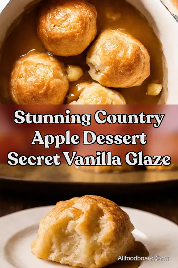 Stunning Country Apple Dessert Secret Vanilla Glaze