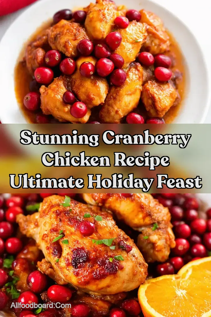 Stunning Cranberry Chicken Recipe Ultimate Holiday Feast : PIN FOR LATER Stunning Cranberry Chicken Recipe Ultimate Holiday Feast