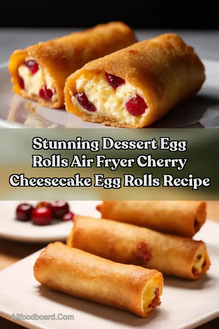 Stunning Dessert Egg Rolls Air Fryer Cherry Cheesecake Egg Rolls Recipe : PIN FOR LATER Stunning Dessert Egg Rolls Air Fryer Cherry Cheesecake Egg Rolls Recipe