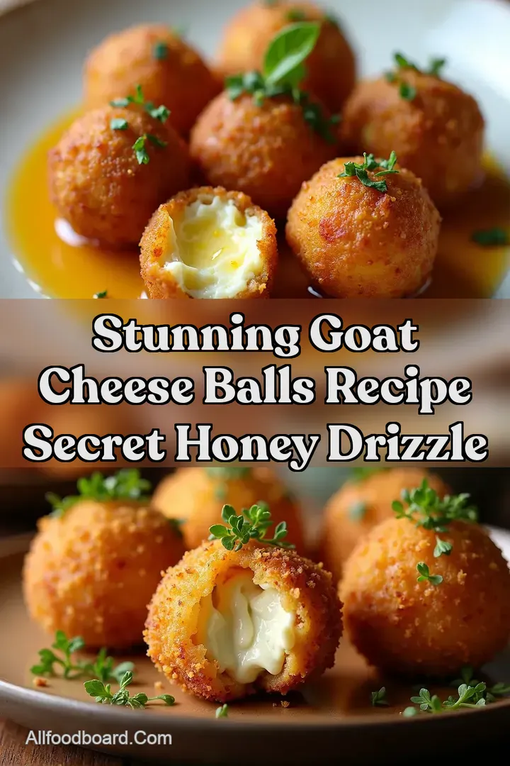 Stunning Goat Cheese Balls Recipe Secret Honey Drizzle : PIN FOR LATER Stunning Goat Cheese Balls Recipe Secret Honey Drizzle