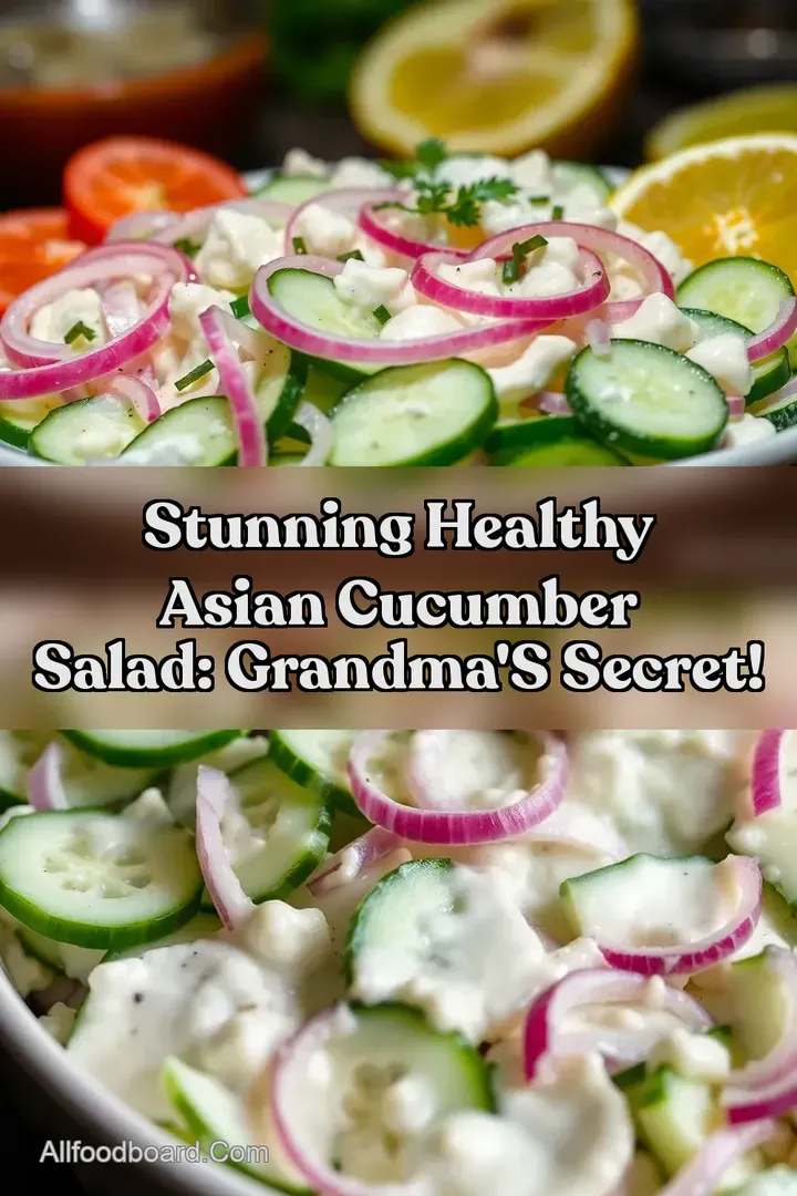 Stunning Healthy Asian Cucumber Salad: Grandma&#039 s Secret!