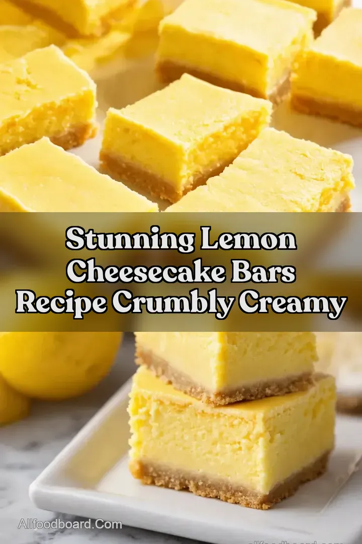 Stunning Lemon Cheesecake Bars Recipe Crumbly Creamy : PIN FOR LATER Stunning Lemon Cheesecake Bars Recipe Crumbly Creamy