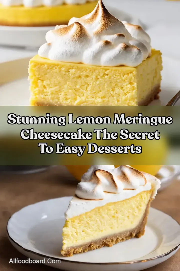 Stunning Lemon Meringue Cheesecake The Secret To Easy Desserts : PIN FOR LATER Stunning Lemon Meringue Cheesecake The Secret To Easy Desserts