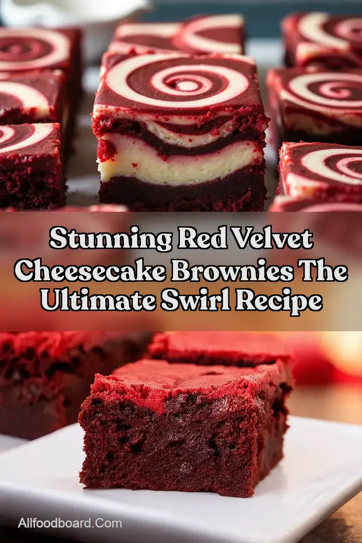 Stunning Red Velvet Cheesecake Brownies The Ultimate Swirl Recipe : PIN FOR LATER Stunning Red Velvet Cheesecake Brownies The Ultimate Swirl Recipe