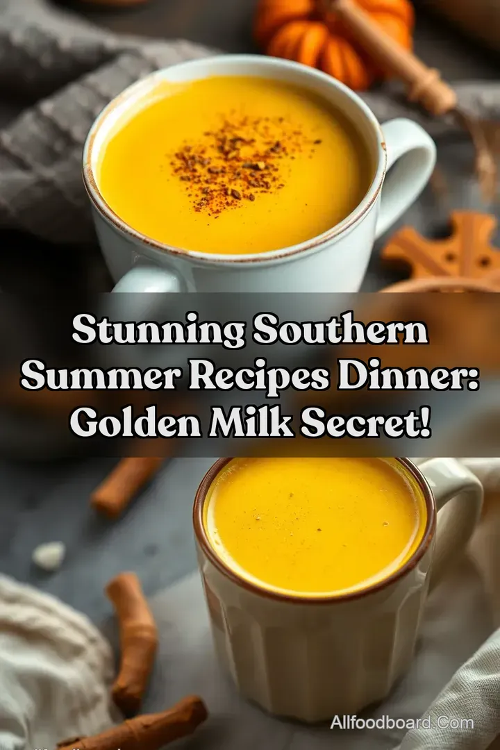 Stunning Southern Summer Recipes Dinner: Golden Milk Secret! : PIN FOR LATER Stunning Southern Summer Recipes Dinner: Golden Milk Secret!