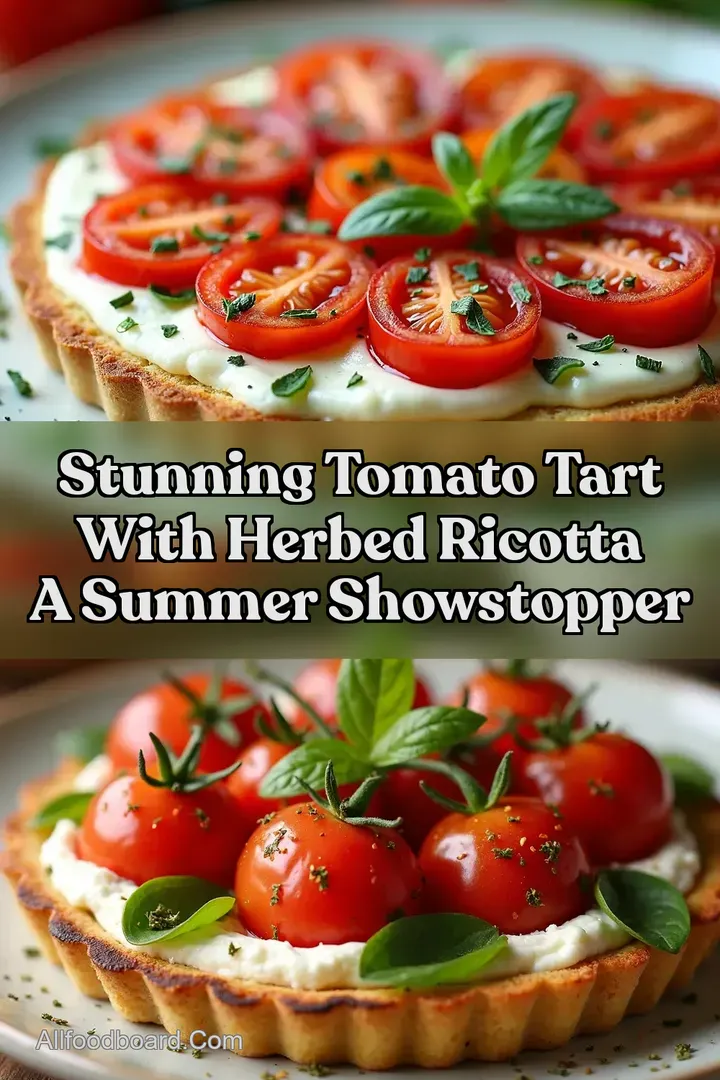 Stunning Tomato Tart with Herbed Ricotta A Summer Showstopper