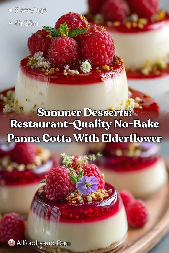 Summer Desserts: Restaurant-Quality No-Bake Panna Cotta with Elderflower