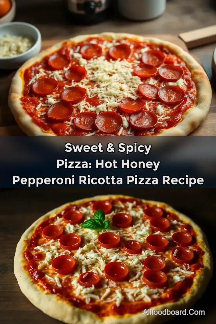 Sweet & Spicy Pizza: Hot Honey Pepperoni Ricotta Pizza Recipe : PIN FOR LATER Sweet & Spicy Pizza: Hot Honey Pepperoni Ricotta Pizza Recipe