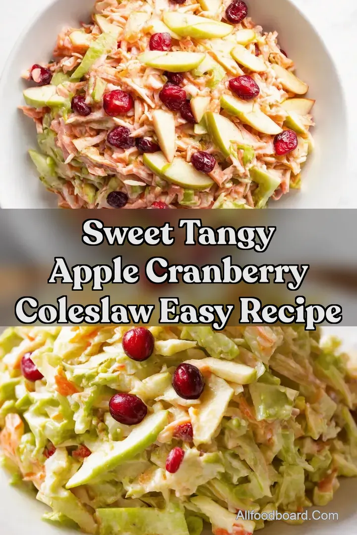 Sweet Tangy Apple Cranberry Coleslaw Easy Recipe