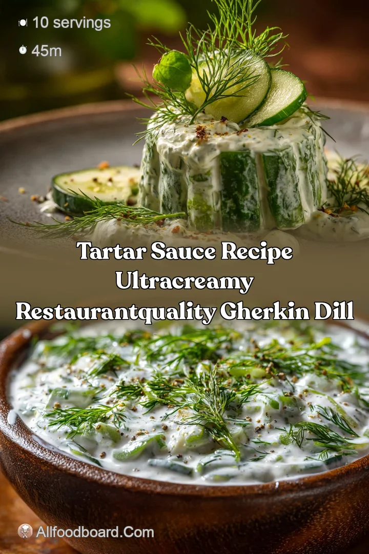 Tartar Sauce Recipe UltraCreamy RestaurantQuality Gherkin Dill