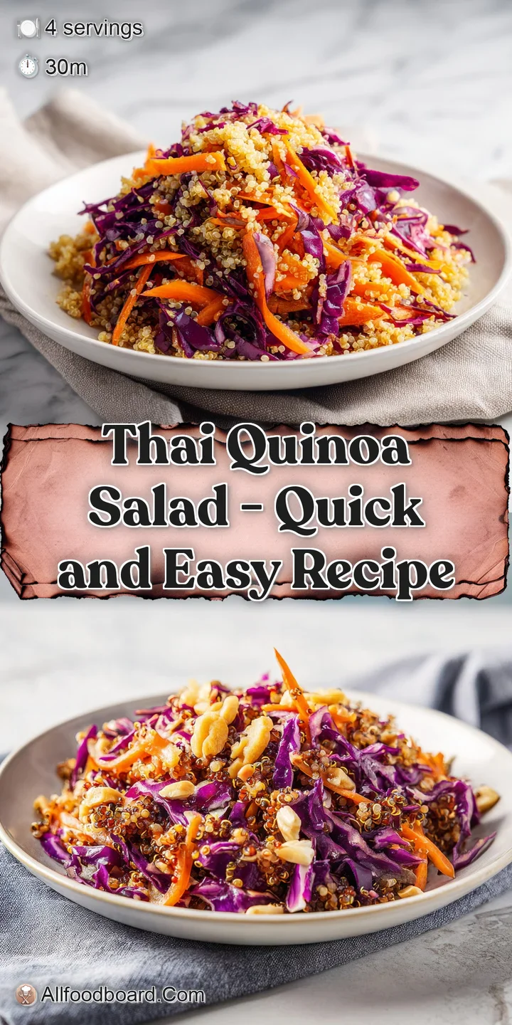 Close-up of fluffy quinoa coated in a glossy lime dressing with bright orange carrots and crunchy toasted peanuts.