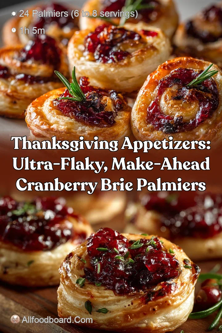 Thanksgiving Appetizers: Ultra-Flaky Make-Ahead Cranberry Brie Palmiers