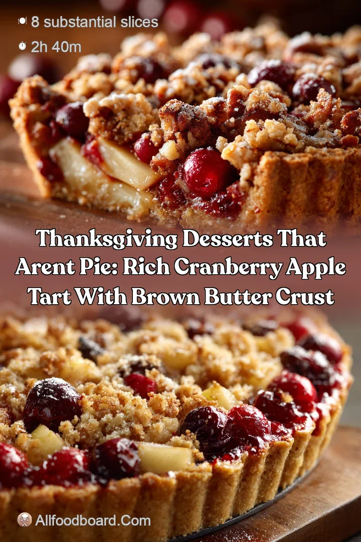 Thanksgiving Desserts That Arent Pie: Rich Cranberry Apple Tart with Brown Butter Crust