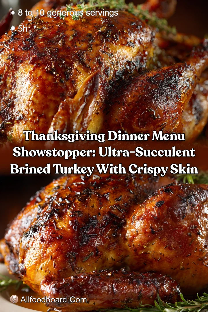 Thanksgiving Dinner Menu Showstopper: Ultra-Succulent Brined Turkey with Crispy Skin